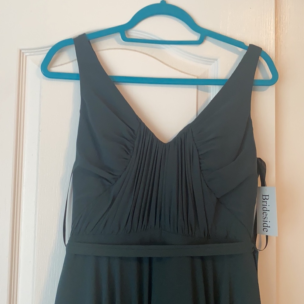 Brideside viola hunter green bridesmaid dress - Picture 4 of 9